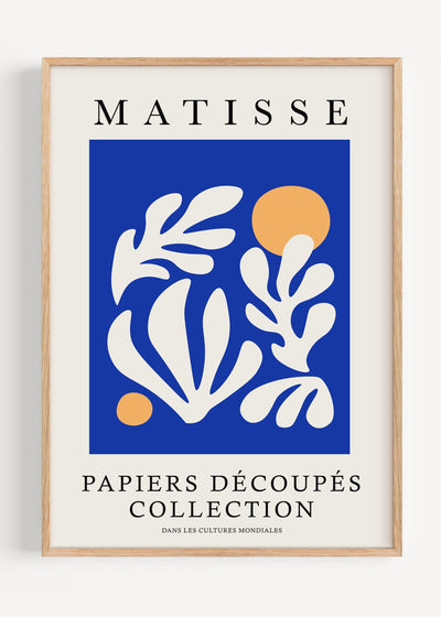 Blue Matisse Papiers Découpés Collection M6 Art Print Peardrop Prints