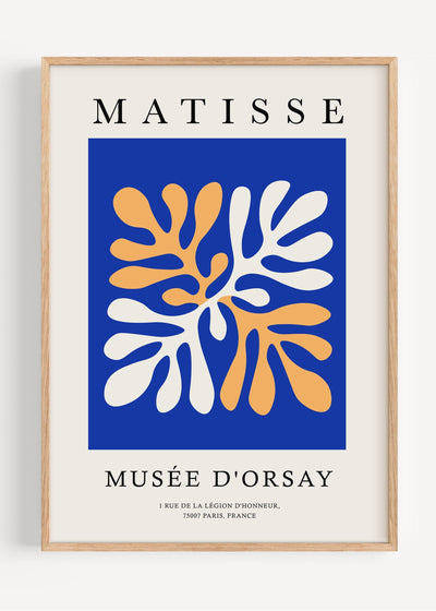 Blue Matisse Papiers Découpés Collection M8 Art Print Peardrop Prints