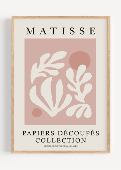 Pink Matisse Papiers Découpés Collection M3 Art Print Peardrop Prints