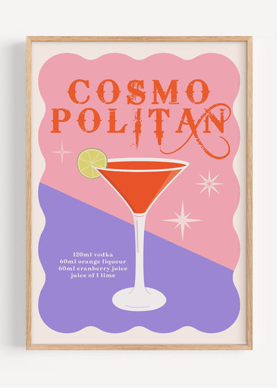 Cosmopolitan Cocktail Art Print Peardrop Prints