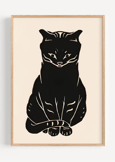 Matsumoto Hoji Cat Print I113-24 Art Print Peardrop Prints