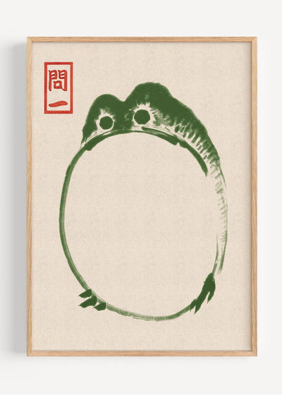 Matsumoto Hoji – Frog Enso Circle | Japanese Minimalist Art Print I135-27 Art Print Peardrop Prints