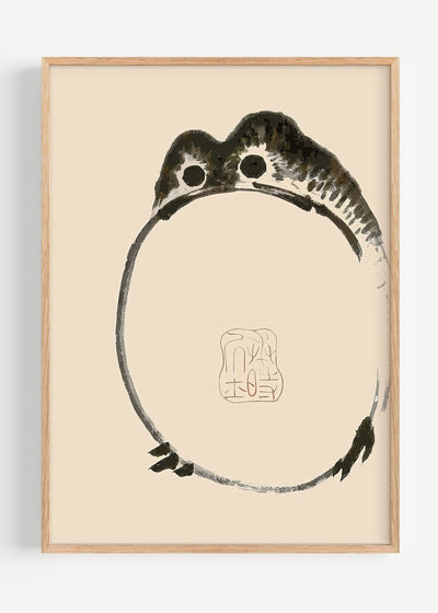 Matsumoto Hoji – Minimal Frog | Japanese Sumi-e Zen Art Print I135-80 Art Print Peardrop Prints