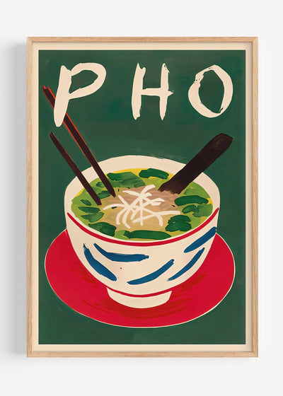 Pho Art Print – Vietnamese Noodle Soup Poster I135-114 Art Print Peardrop Prints