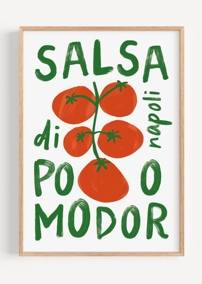 Salsa di Pomodoro Art Print – Italian Tomato Kitchen Poster I135-40 Art Print Peardrop Prints