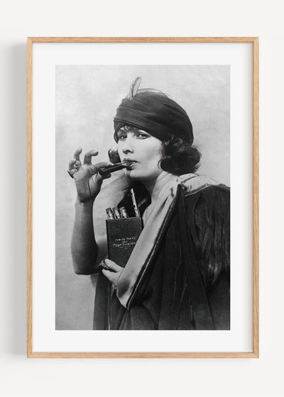 Vintage Woman Smoking Art Print Peardrop Prints