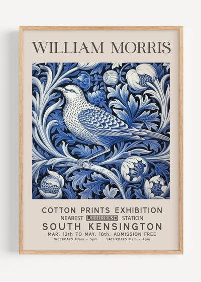 William Morris Bird in Blue I40-15 Art Print Peardrop Prints