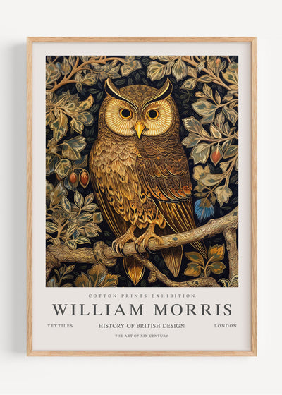 William Morris Gold Owl I53-40 Art Print Peardrop Prints