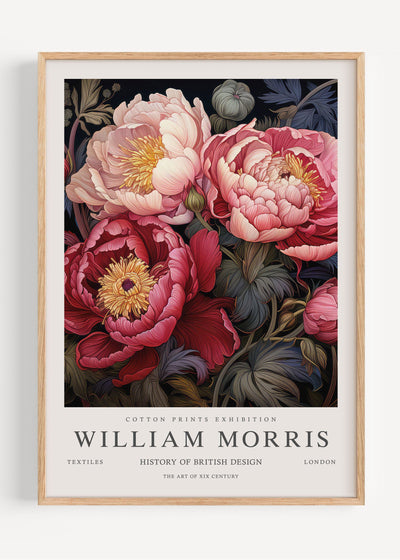 William Morris Peonies I53-104 Art Print Peardrop Prints