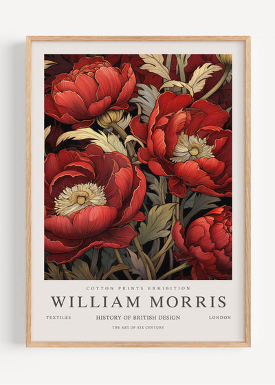 William Morris Peonies I53-106 Art Print Peardrop Prints