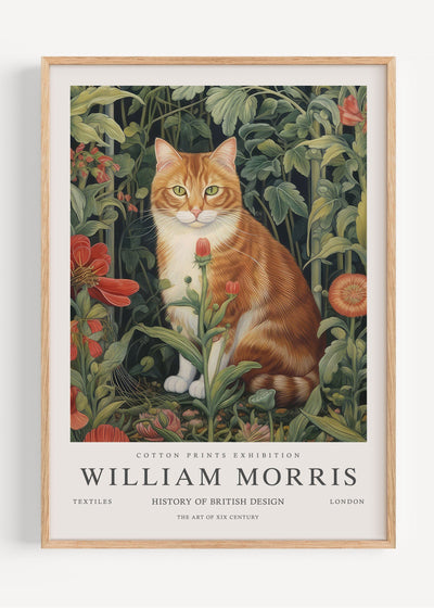 William Morris Tabby Cat I53-22 Art Print Peardrop Prints