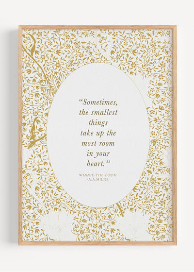 Winnie the Pooh Quote Print | Sometimes the Smallest Things Nursery Art I161-18 Art Print Peardrop Prints