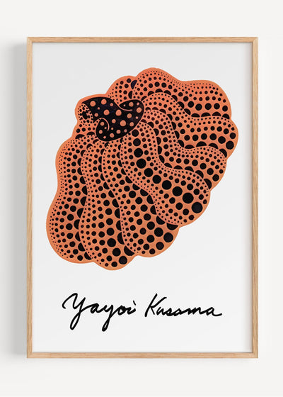 Yayoi Kusama Orange Pumpkin Print | Polka Dot Contemporary Art I136-29 Art Print Peardrop Prints