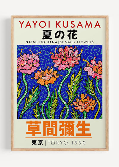 Yayoi Kusama Summer Flowers Art Print | Tokyo 1990 Poster I136-17 Art Print Peardrop Prints