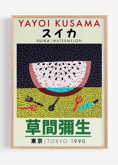 Yayoi Kusama Watermelon Print | Tokyo 1990 | Suika Japanese Pop Art Poster I136-23 Art Print Peardrop Prints