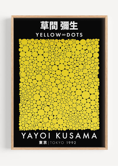 Yayoi Kusama Yellow Dots Print | Tokyo 1992 | Infinity Dot Poster I136-21 Art Print Peardrop Prints